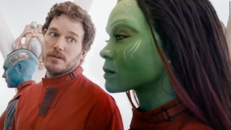 Peter Quill talking to Gamora