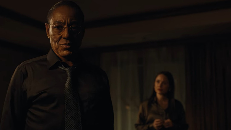 Gus Fring smirks