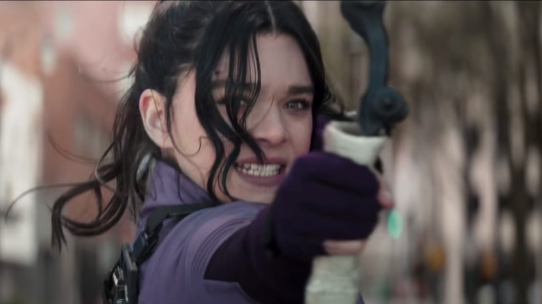 Kate Bishop firing an arrow