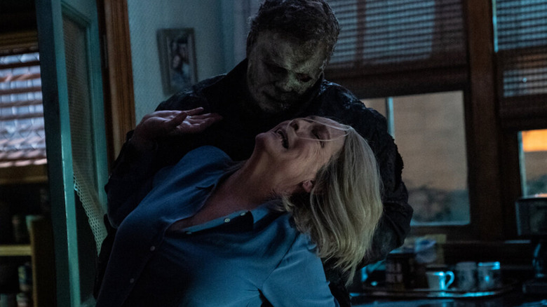 Laurie Strode battles Michael Myers