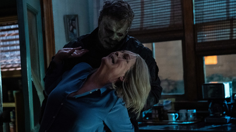 Michael Myers and Jamie Lee Curtis in "Halloween Ends"