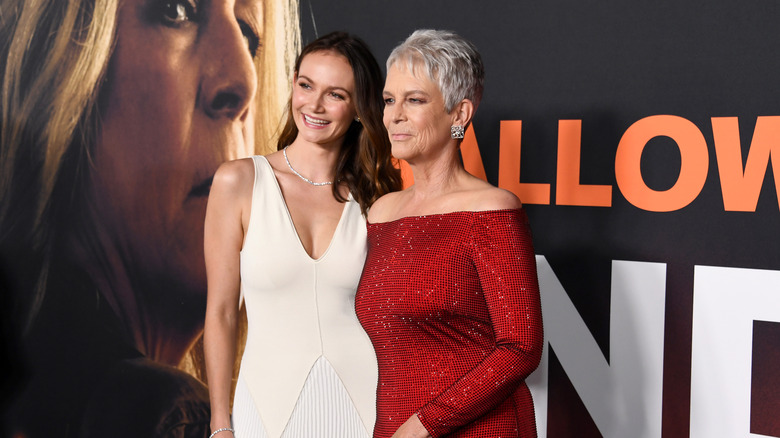 Matichak and Curtis at Halloween Ends premiere