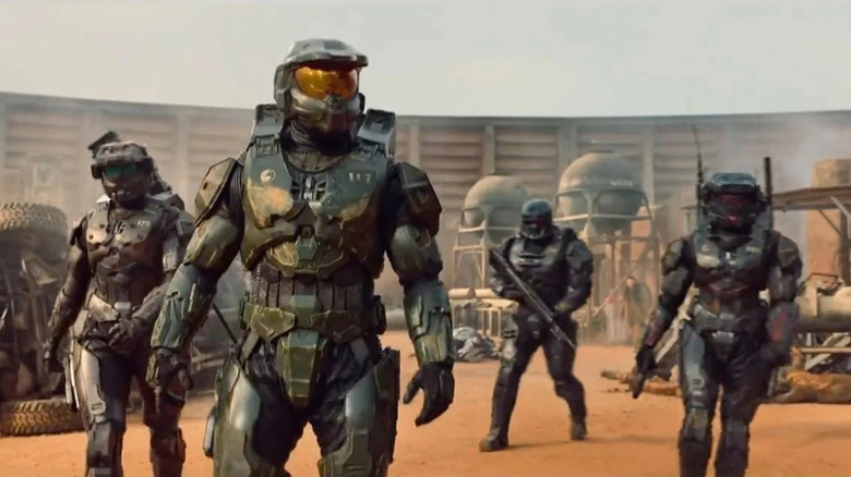 Master Chief with the Spartans
