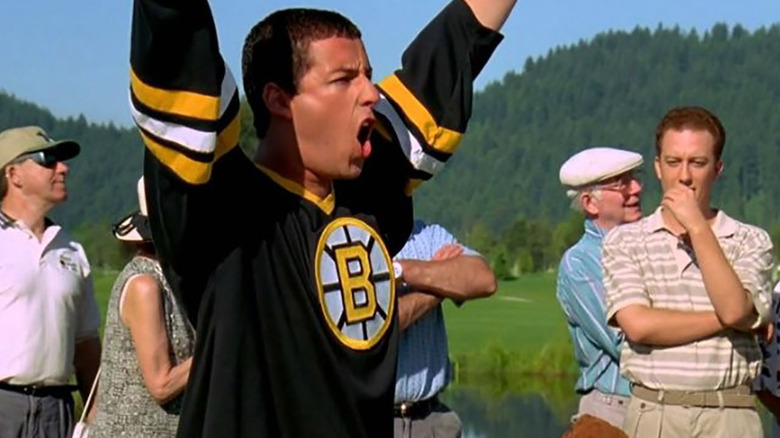 Adam Sandler celebrating