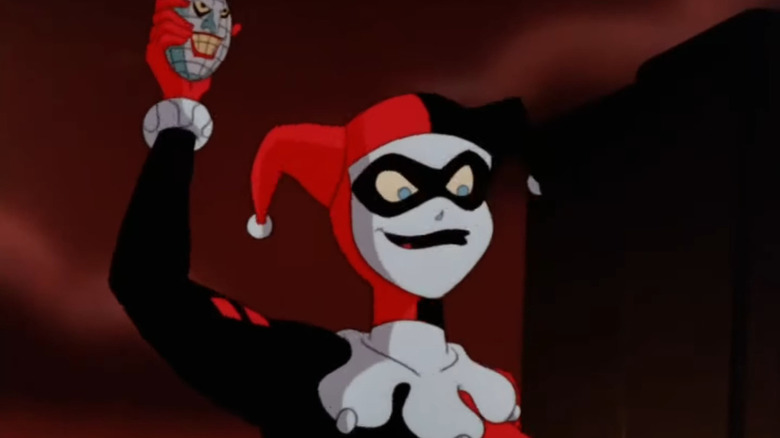 Harley Quinn holding grenade