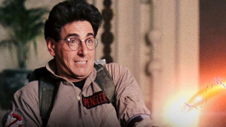 Egon holding the proton gun