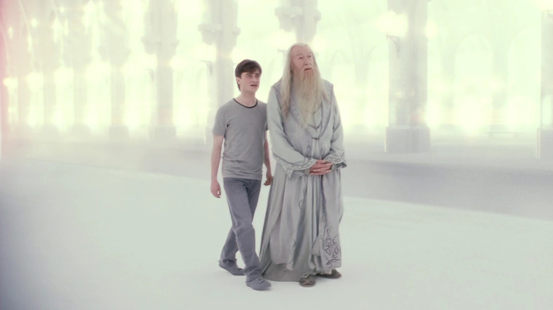 Harry and Dumbledore walking