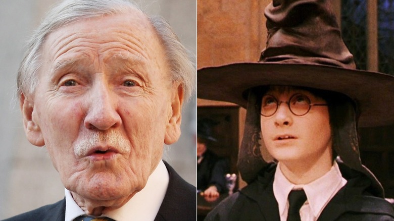 Leslie Phillips cooing, sorting hat