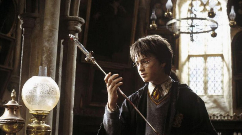 Harry examines the sword of Gryffindor