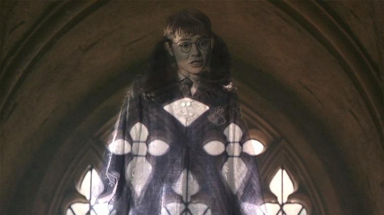 Moaning Myrtle floating in the air and talking