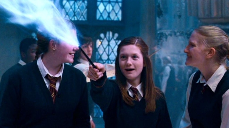Ginny Harry Potter casts Patronus