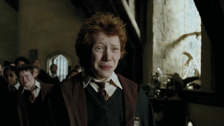 Ron Weasley crying at his boggart