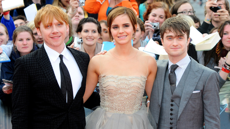 Rupert Grint, Emma Watson, and Daniel Radcliffe