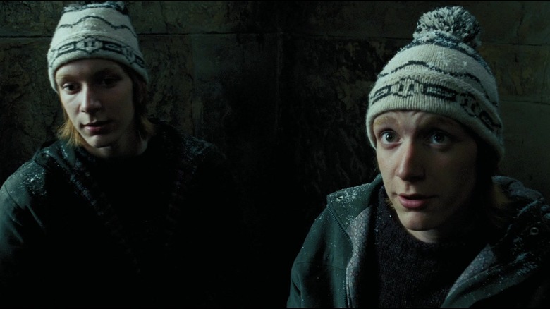 Fred and George, both speaking