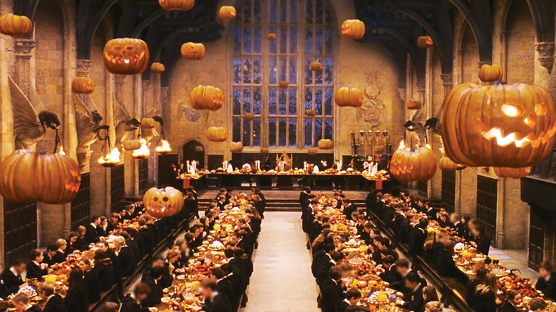 The great hall at Halloween