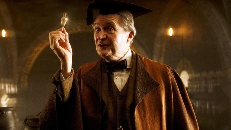 Horace Slughorn in his potions class