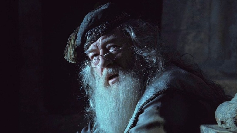 Dumbledore looking up