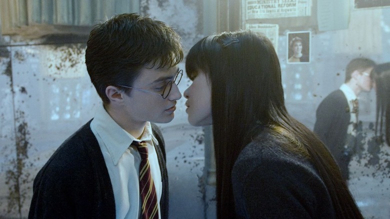 Harry and Cho kiss