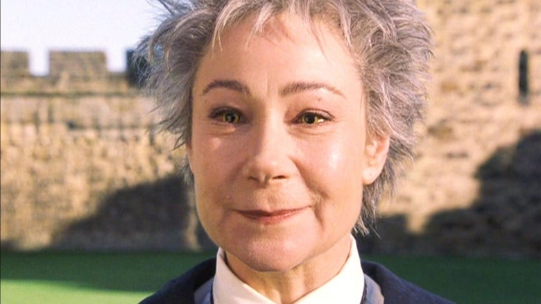 Madam Hooch teaching flying lessons.