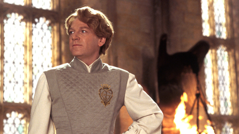 Gilderoy Lockhart postures during Dueling Class