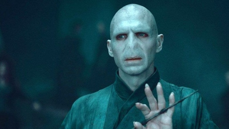 Voldemort touching wand