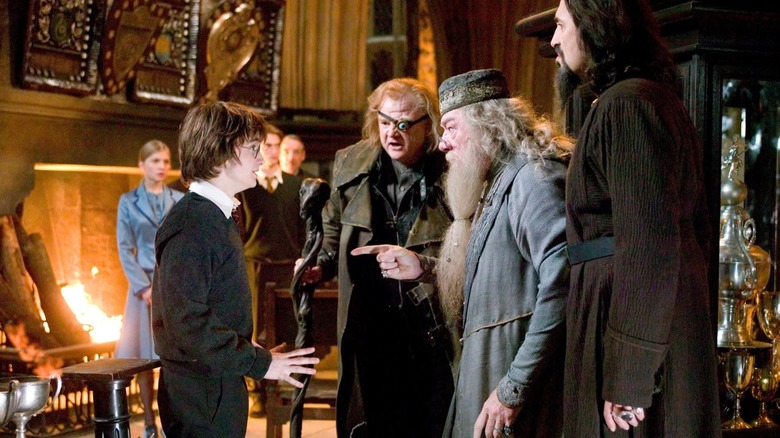 Harry and teachers arguing Goblet of Fire