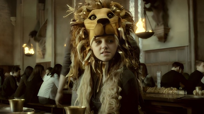 Luna wearing a lion headdress