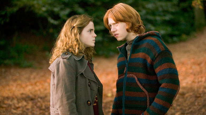 Hermione looking skeptically at Ron