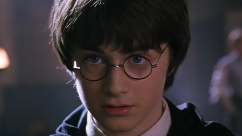 Harry Potter looking determined in Chamber of Secrets