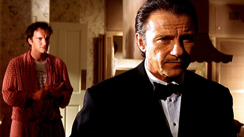 Quentin Tarantino and Harvey Keitel in "Pulp Fiction"