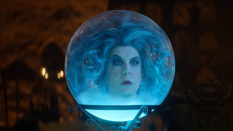 Madame Leota in a crystal ball