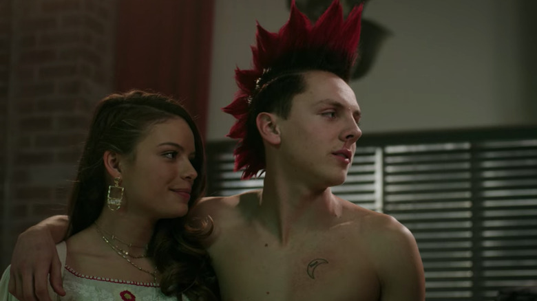 Jacob Bertrand and Hannah Kepple as Hawk and Moon in "Cobra Kai"