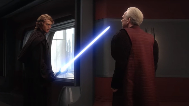 Anakin squares off with Palpatine