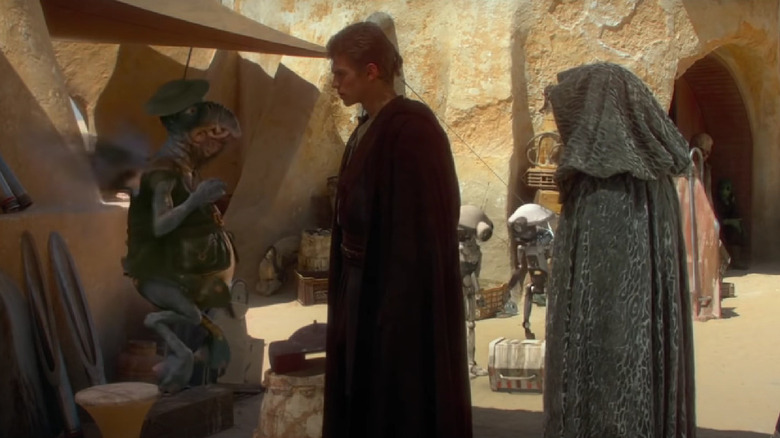 Watto, Padme and Anakin converse