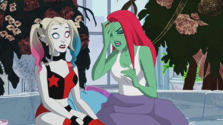 Harley Quinn talking to Poison Ivy