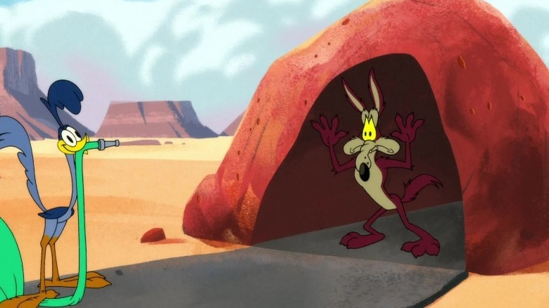 The Roadrunner and Wiley E. Coyote in Looney Tunes