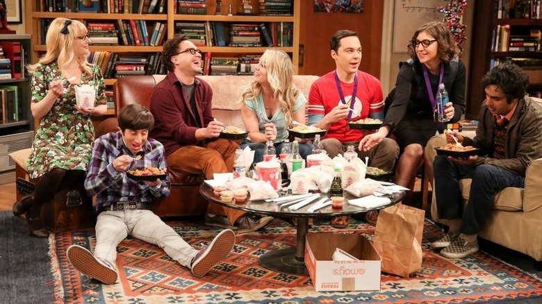 Big Bang Theory cast eating