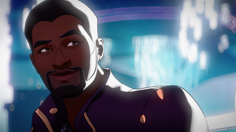 T'Challa as Star-Lord smiling