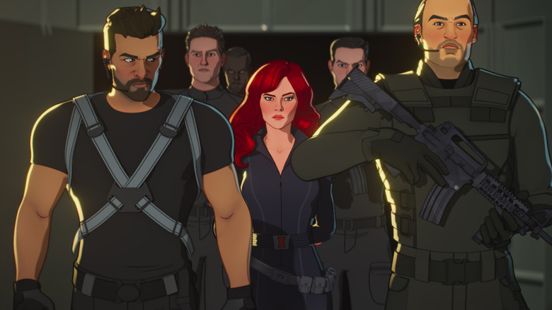 Guards escorting Black Widow