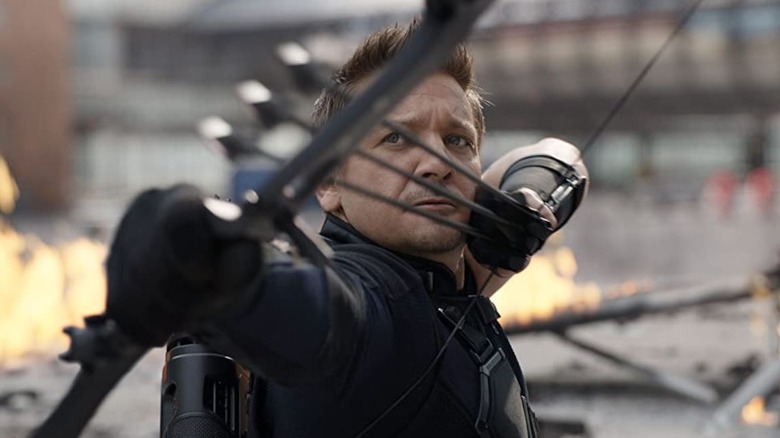 Jeremy Renner as Hawkeye in Captain America: Civil War