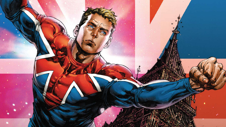 Captain Britain flying