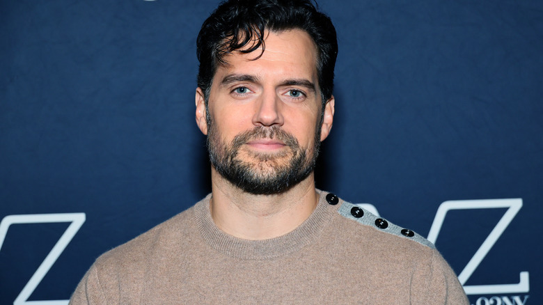 Henry Cavill looking to camera