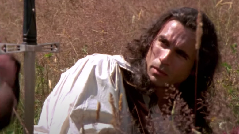 Duncan MacLeod white shirt sword