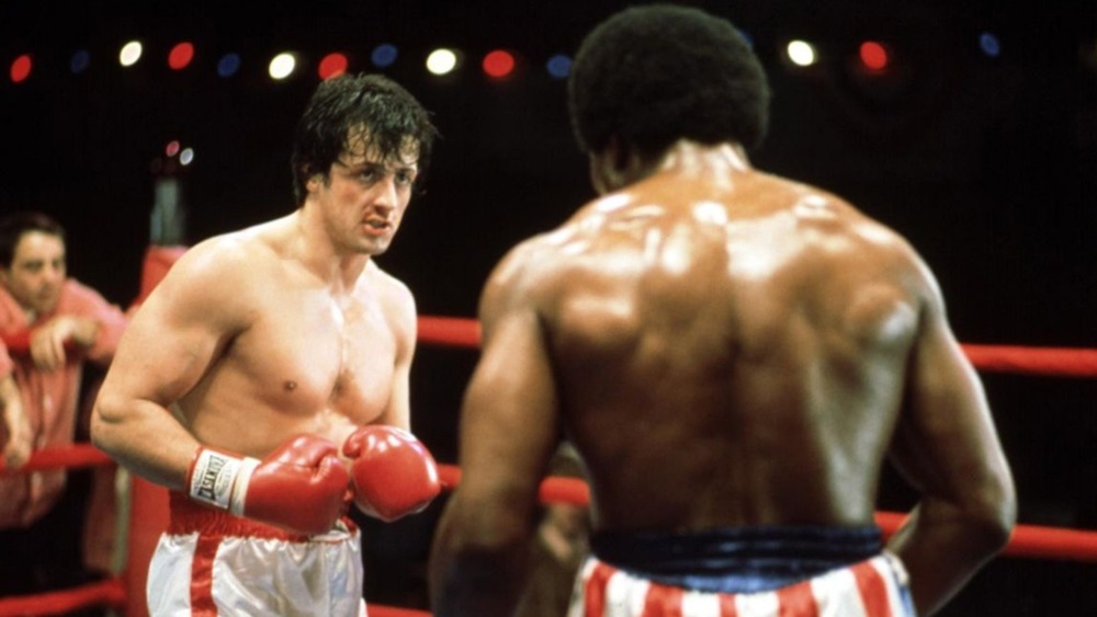 Rocky Balboa fighting Apollo Creed