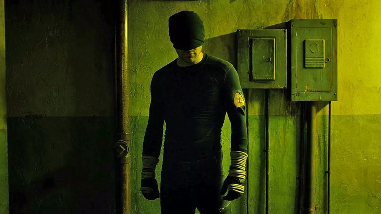 Daredevil in a hallway