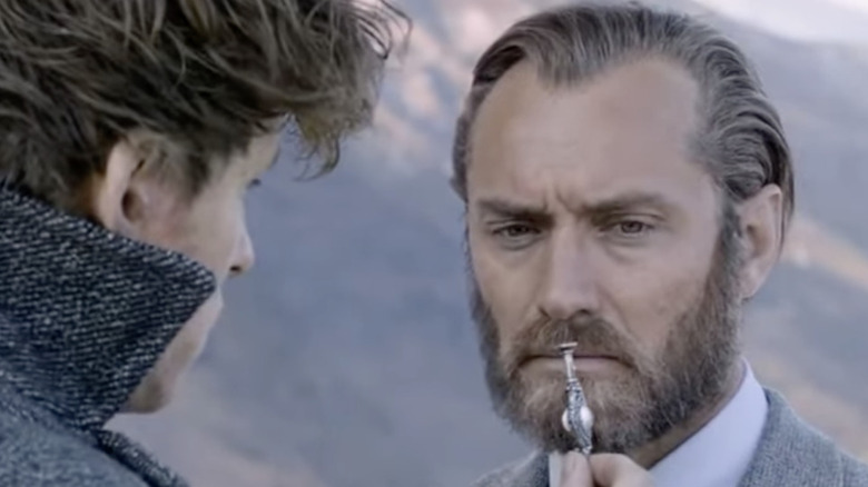 Jude Law acting as Albus Dumbledore