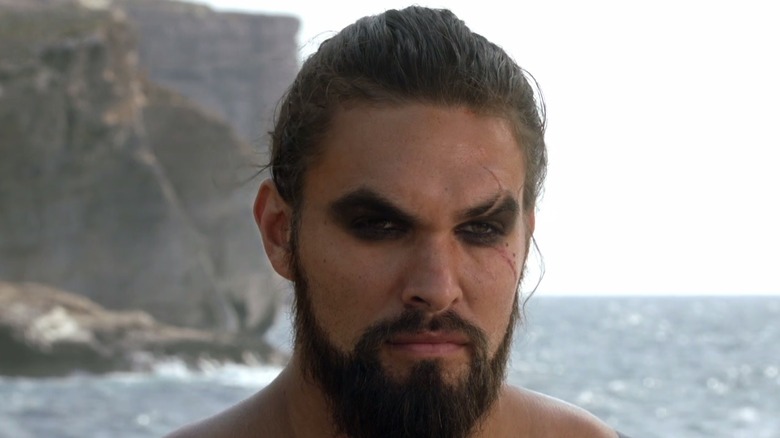 Jason Momoa as Khal Drogo on Game of Thrones