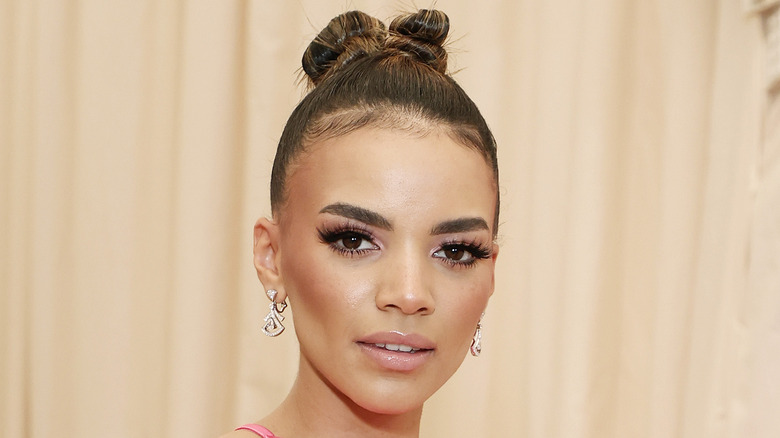 Leslie Grace looking into camera at the MET