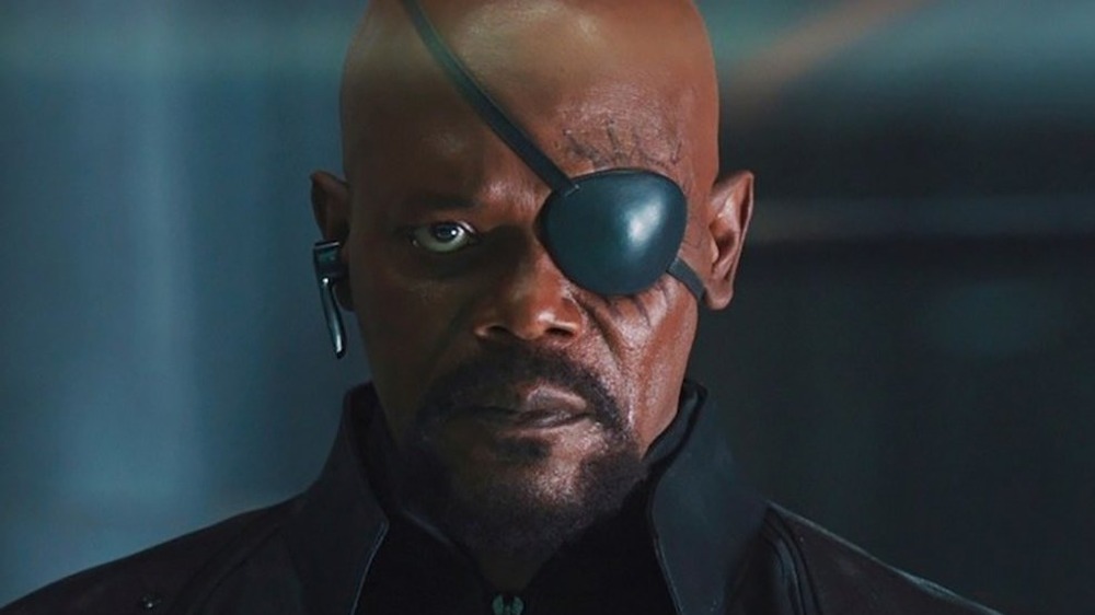 Nick Fury staring straight