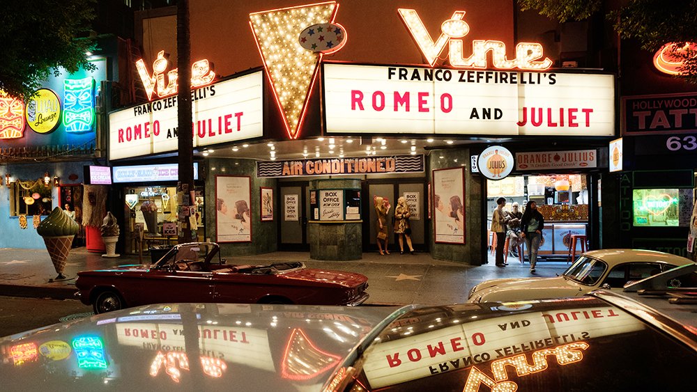 Hollywood Boulevard in Once Upon a Time in Hollywood